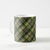 Karierter schottischer Tartgrün-Klassiker Kaffeetasse (Vorderseite Links)