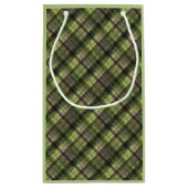 Karierter schottischer Tartgrün-Klassiker Kleine Geschenktüte (Rückseite)
