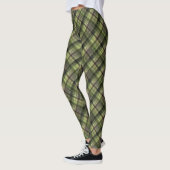 Karierter schottischer Tartgrün-Klassiker Leggings (Links)
