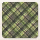 Karierter schottischer Tartgrün-Klassiker Rechteckiger Pappuntersetzer (Vorderseite)