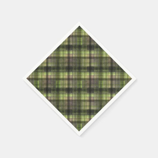 Karierter schottischer Tartgrün-Klassiker Serviette (Ecke)