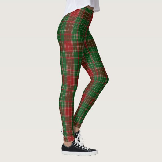 Karierter schottischer Weihnachtsmann Tartan Fraue Leggings (Rechts)