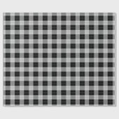 Karierter schwarz-graukarger Picnic-Stil Geschenkpapier (Flach)