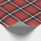 Karierter Schwarz-Rot-Urlaub Geschenkpapier (Ecke)