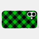 Karierter, schwarz und grün geprüfter iPhone-Fall Case-Mate iPhone Hülle (Rückseite (Horizontal))