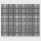 Karierter Schwarz-weißer Flanelllook Geschenkpapier (Flach)