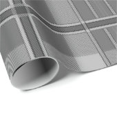 Karierter Schwarz-weißer Flanelllook Geschenkpapier (Rolleneckpunkt)
