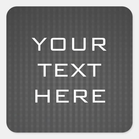 Karierter Schwarzer Hintergrund - benutzerdefinier Quadratischer Aufkleber (Vorderseite)