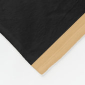 Karierter schwarzer Tan Creme der Fleecedecke (Ecke)