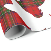 Karierter Scottie-Hund Geschenkpapier (Rolleneckpunkt)