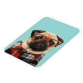 Karierter Shirt Mops Magnet (Linke Seite)