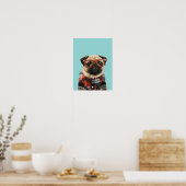 Karierter Shirt Mops Poster (Küche)