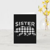 Karierter Sisternbär Christma vom  Buffalo Karte (Gelbe Blume)