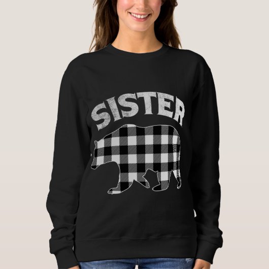 Karierter Sisternbär Christma vom Buffalo Sweatshirt (Vorderseite)