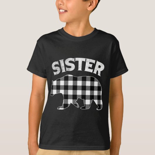 Karierter Sisternbär Christma vom Buffalo T-Shirt (Vorderseite)
