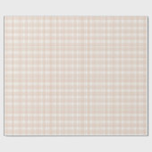 Karierter Soft Peach und Creme Cotattcore Geschenkpapier (Flach)