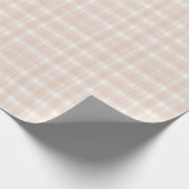 Karierter Soft Peach und Creme Cotattcore Geschenkpapier (Ecke)