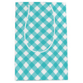 Karierter Sommer mit blauem Tartar Mittlere Geschenktüte (Vorderseite)