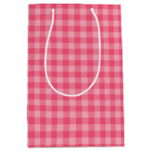 Karierter Sommer Pink Tartar Mittlere Geschenktüte (Vorderseite)