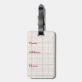 Karierter Sommertag Gepäckanhänger (Rückseite vertikal)