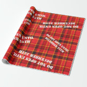 Karierter Sonderstil für den Roten Urlaub Geschenkpapier (Ungerollt)