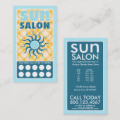 karierter Sonnensalon Visitenkarte (Vorne/Hinten)