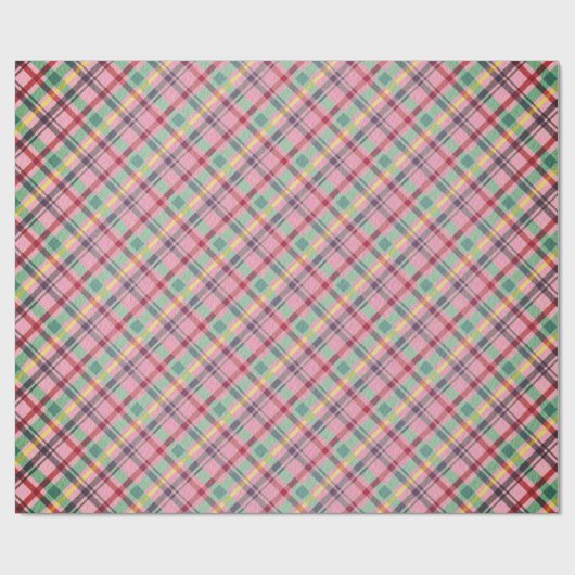 Karierter Spaß Geschenkpapier (Flach)