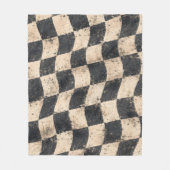 Karierter Speedway-Cozy-Garagenstil Fleecedecke (Vorderseite)