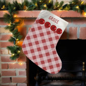 Karierter Strumpf in Rot und Weiß Buffalo Kleiner Weihnachtsstrumpf