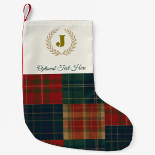 Karierter Strumpf   Personalisiert Kleiner Weihnachtsstrumpf