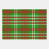 Karierter Tartan 3 Qualitäts-Lebendig Geschenkpapier Set (Vorderseite 3)