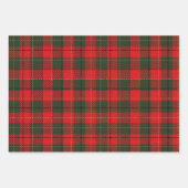 Karierter Tartan 3 Qualitäts-Lebendig Geschenkpapier Set (Vorderseite 2)
