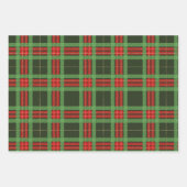Karierter Tartan 3 Qualitäts-Lebendig Geschenkpapier Set (Vorderseite)