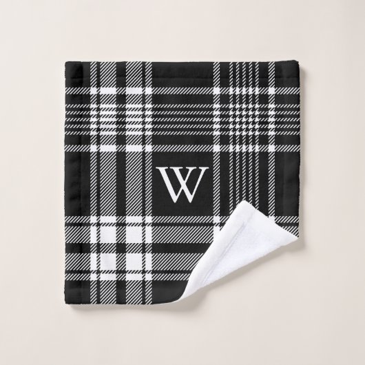 Karierter Tartan Badhandtuch Set (Waschlappen)