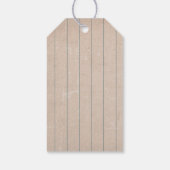 Karierter Tartan, braun und weiß Geschenkanhänger (Rückseite)