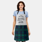 Karierter Tartan Clan Blackwatch Checkered Kitchen Schürze (Getragen)