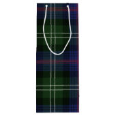 Karierter Tartan Clan Sutherland Green Karo Geschenktüte Für Weinflaschen (Rückseite)