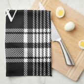 Karierter Tartan Geschirrtuch (Viertel Falte)