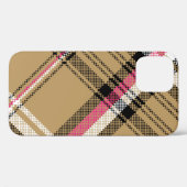karierter Tartan in hellrosa Case-Mate iPhone Hülle (Rückseite (Horizontal))