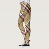 karierter Tartan in hellrosa Leggings (Links)