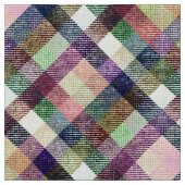 karierter Tartan kariertes klassisches blaues rosa Stoff (Nahaufnahme)