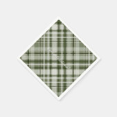 Karierter Tartan mit grauem und weißem Tartan Serviette (Ecke)