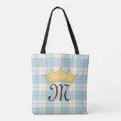 Karierter Tartan-Mit Monogramm Prinzessin Tasche (Rückseite)