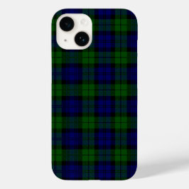 Karierter Tartan mit traditioneller Schwarzer Uhr Case-Mate iPhone 14 Hülle