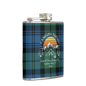 Karierter Tartan Retro Family Camping Squad Vater Flachmann (Rechts)