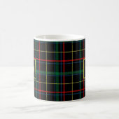 Karierter Tartan-rotes grünes schwarzes gelbes mit Kaffeetasse (Mittel)