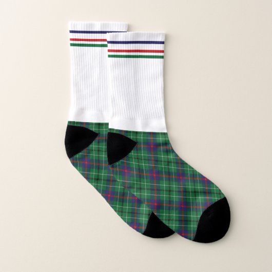 Karierter Tartan Rustic Pattern Vater Geburtstag Socken (Paar)