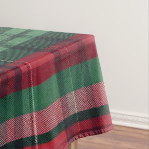 Karierter Tartan, traditioneller Rotgrüner Tartan Tischdecke