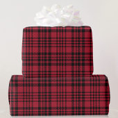 Karierter Tartan-Weihnachtskalender von Rot und Sc Geschenkpapier