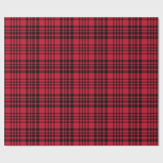Karierter Tartan-Weihnachtskalender von Rot und Sc Geschenkpapier (Flach)